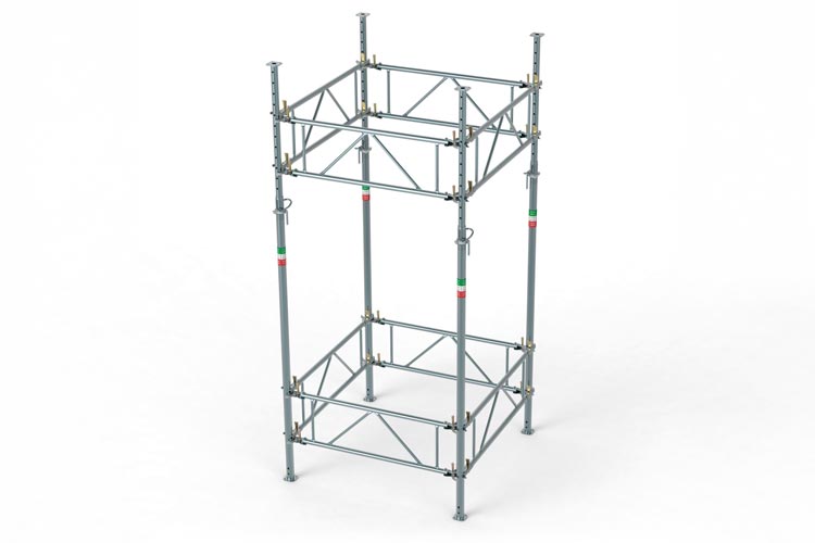 Ett stämptorn som används för att bära upp en konstruktion under gjutningen