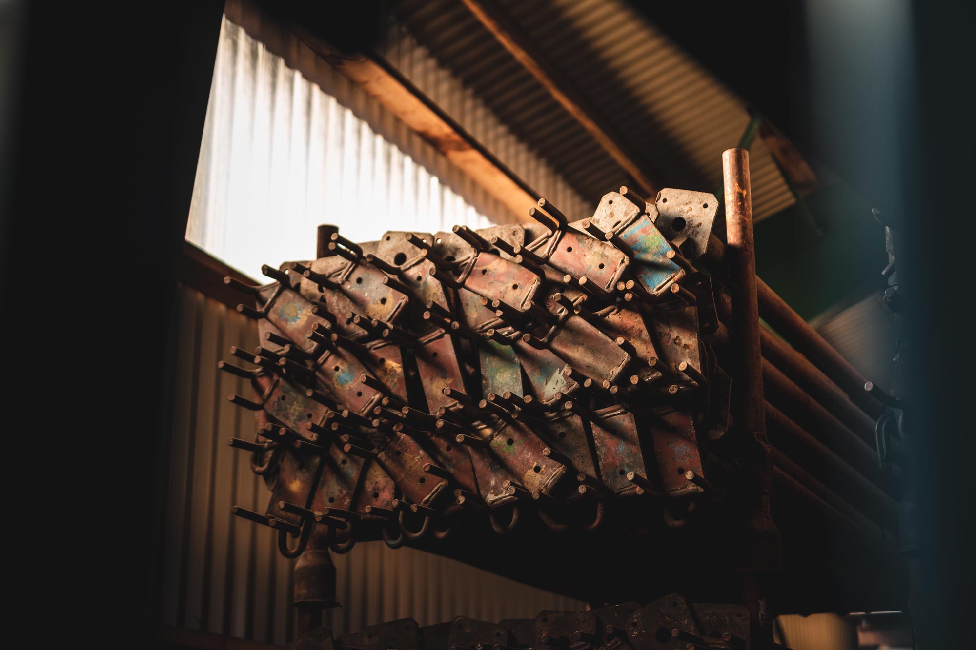 Ställning med pelare